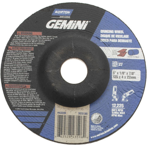 NORTON 66252843596 NORTON DEPRESSED CENTER WHEELS, TYPE 27 