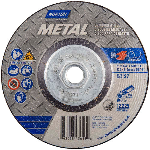 NORTON 66252843613 NORTON DEPRESSED CENTER WHEELS, TYPE 27-