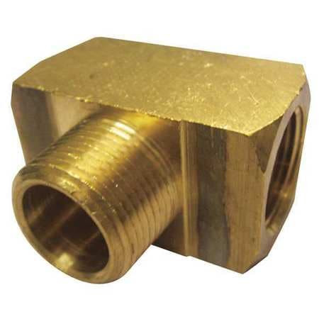 GRAINGER GLOBAL SOURCING 6AYV6 BRANCH TEE BRASS 1/4 IN FNPT X MNPT