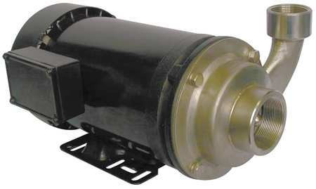 DAYTON 5WXU1 CNTRFUGPMP,316SSTL,3P,1 1/2IN,3HP,150GPM