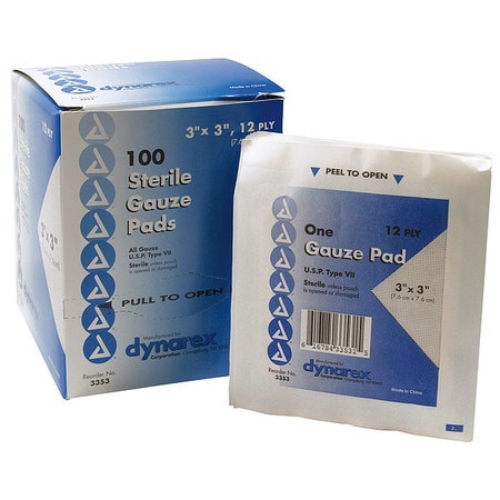 MEDI-FIRST 61233 GAUZE PAD COTTON BLEND GAUZE PK100