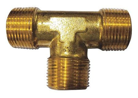 GRAINGER GLOBAL SOURCING 6AYV2 MALE TEE BRASS 1/4 IN MNPT