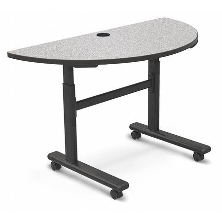 BALT/BEST-RITE 90315-4622-BK MOBILE TABLE HALF ROUND GRAY NEBULA 48 W