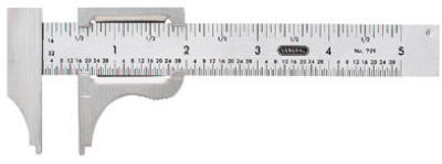 GENERAL TOOLS 729 SLIDE CALIPER, STAINLESS STEEL, 4-IN.
