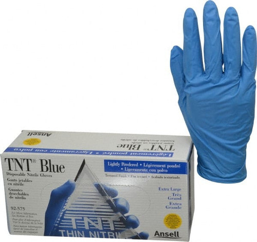ANSELL 92-575-XL TNT BLUE, DISPOSABLE NITRILE AMBI