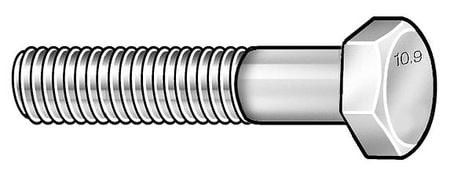 GRAINGER GLOBAL SOURCING 6AU24 HHCS M12-1.75X45MM STEEL YZ PK10