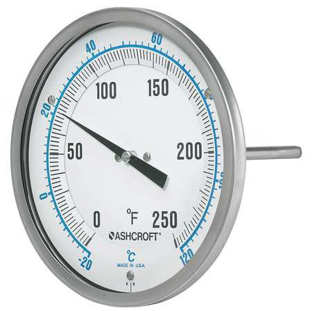 ASHCROFT 50EI60R-33HT75 DIAL THERMOMETER BI-METALLIC 1/4 IN