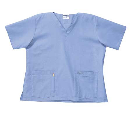 LANDAU 8219BCPLRG SCRUB SHIRT BLUE WOMENS L