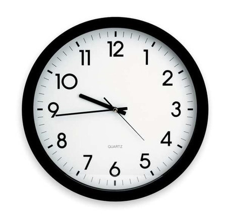 GRAINGER GLOBAL SOURCING 6NN65 ANALOG CLOCK 15 IN BLACK