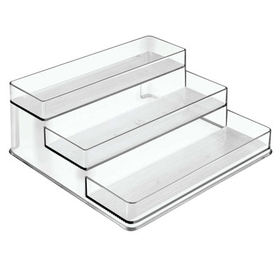 INTER-DESIGN 62130 STADIUM SPICE RACK, 3-TIER, CLEAR PLASTI