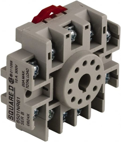 SQUARE D 8501NR61B RELAY SOCKET 600VAC 5AMP TYPE K +OPTIONS