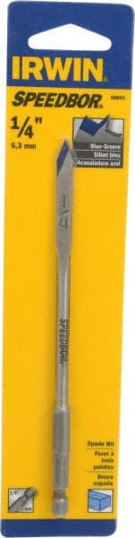 IRWIN 88804 FLAT BIT 1/4" X 6"