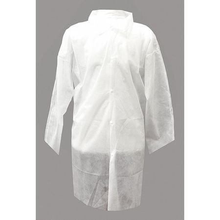 ACTION CHEMICAL A-WLC-XL DISP. LAB COAT XL POLYPROPYLENE WHT PK30