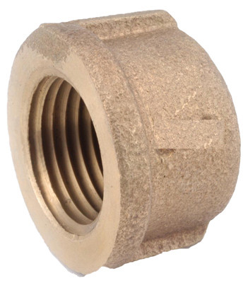 ANDERSON METAL CORP 738108-02 PIPE FITTING, ROUGH BRASS PIPE CAP, LEAD