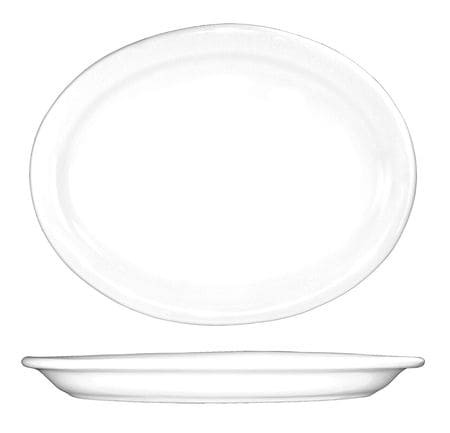 ITI BR-14 PLATTER 13-1/4X10 EUROPEAN WHITE PK12