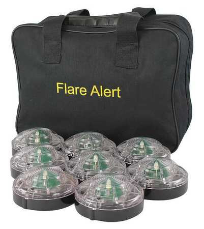 FLAREALERT B8WBP2ONLY LED ROAD FLARE KIT, WHITE, 120 FPM, MAGN