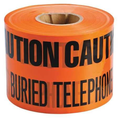 BRADY SPC ABSORBENTS 91297 UNDERGROUND TAPE ORANGE/BLK 1000FT X 6IN