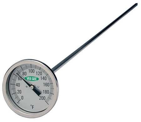 VEE GEE SCIENTIFIC INC. 82200-36 3" DIAL (SOIL & COMPOST TESTING) THERMOM