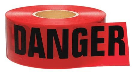 BRADY SPC ABSORBENTS 91201 BARRICADE TAPE RED/BLACK 1000 FT X 3 IN