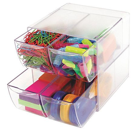 DEFLECT-O DEF350301 DESKTOP ORGANIZER CLEAR PLASTIC