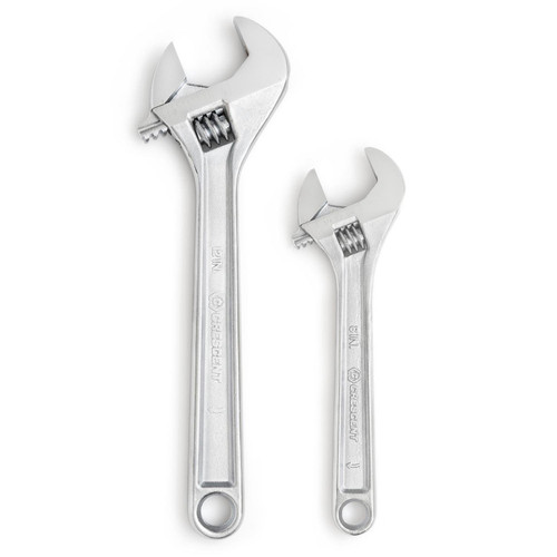 APEX TOOL GROUP AC2812VS ADJUSTABLE WRENCH SET 8"& 12" CHROME
