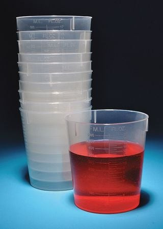UNITED BST500 BEAKER 500ML 50ML POLYPROPYLNE WHT PK25