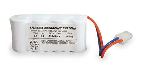 ACUITY BRANDS ELB 4814N BATTERY NICKEL CADMIUM 4.8V 1.4A/HR.