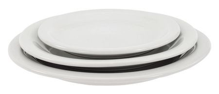 CRESTWARE ALR44 PLATE 9 IN. BRIGHT WHITE PK24