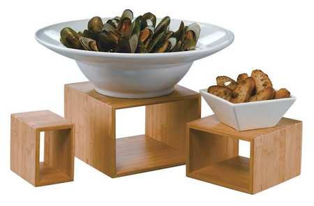 AMERICAN METALCRAFT BAMRN1 RISER BAMBOO 3-PC SET NATURAL