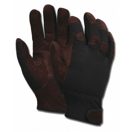 MCR SAFETY 920L MECHANICS GLOVES, COWHIDE, LARGE, SYNTHE