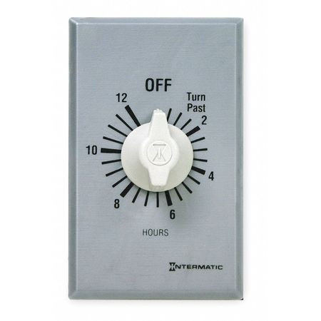 INTERMATIC FF312H TIMER,SPRING WOUND,12 HR,SPDT,SILVER