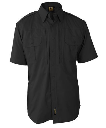 PROPPER F531150001XS TACTICAL SHIRT,BLACK,SIZE XS REG