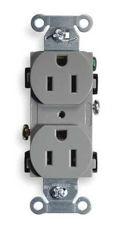 HUBBELL BR15GRY 125 VAC 15A NEMA 5-15R SPECIFICATION GRA