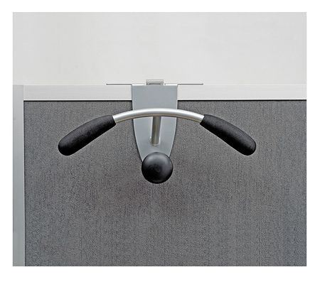 ALBA ABAPMMOUSPART METAL CUBICLE VALET HOOK BLACK/SILVER