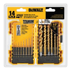 DEWALT TOOLS DW1341 14PC TITANIUM SPEED TIP DRILL BIT SET