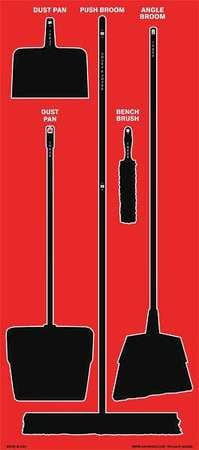 ACCUFORM SIGNS GPSB101 SHADOW BOARD ACCU-SHIELD RED 68 IN H