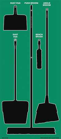 ACCUFORM SIGNS GPSB306 SHADOW BOARD MAX-DUTY ALUMINUM GREEN