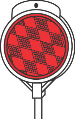 HY-KO PRODUCTS DM300R36 MARKER DRIVEWAY 36IN RED FBGL