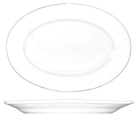 ITI DO-80 PLATTER 7-1/8X4-5/8 EUROPEAN WHITE PK36
