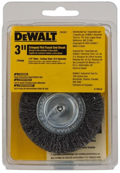 DEWALT TOOLS DW4903 CRIMPED WIRE WHEEL SM 3X1/4IN