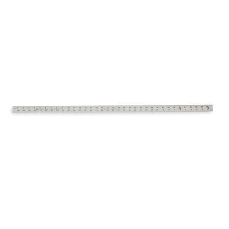 JOHNSON J124 RULE ALUMINUM 24 IN 1/8 1/16 IN GRAD