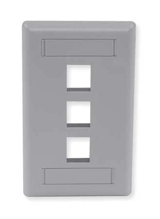 HUBBELL IFP13GY WALL PLATE,3 PORT