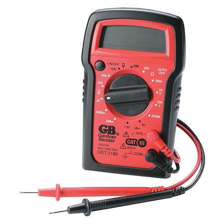 GARDNER BENDER GDT-3190 GARDNER BENDER DIGITAL MULTIMETER, 4 FUN