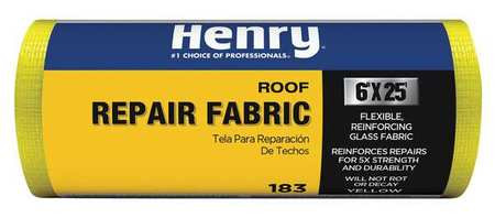 HENRY CO HE183GR196 ROOF REPAIR FABRIC 6 X25' ROLL YELLOW