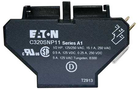 EATON C320SNP11 AUX CONTACT BLOCK 1NO/1NC 10A
