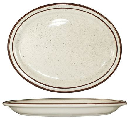 ITI GR-12 PLATTER,9-3/4X7-1/2,BROWN SPECKLE,PK24