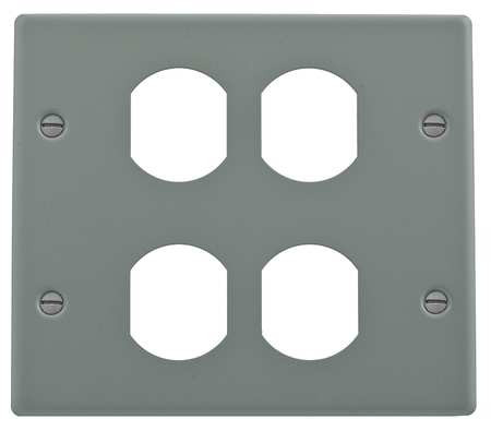 HUBBELL HBL4747BBIV DUPLEX PLATE,IVORY,STEEL,PLATES