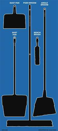 ACCUFORM SIGNS GPSB506 SHADOW BOARD 68 IN H X 30 IN W BLUE