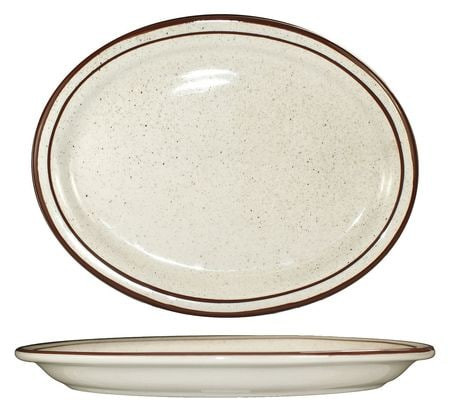 ITI GR-13 PLATTER,11-1/2X9-1/4,BROWN SPECKLE,PK12