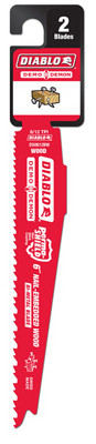 FREUD DS0612BW2 DEMO DEMON RECIPROCATING SAW BLADE, 6IN.
